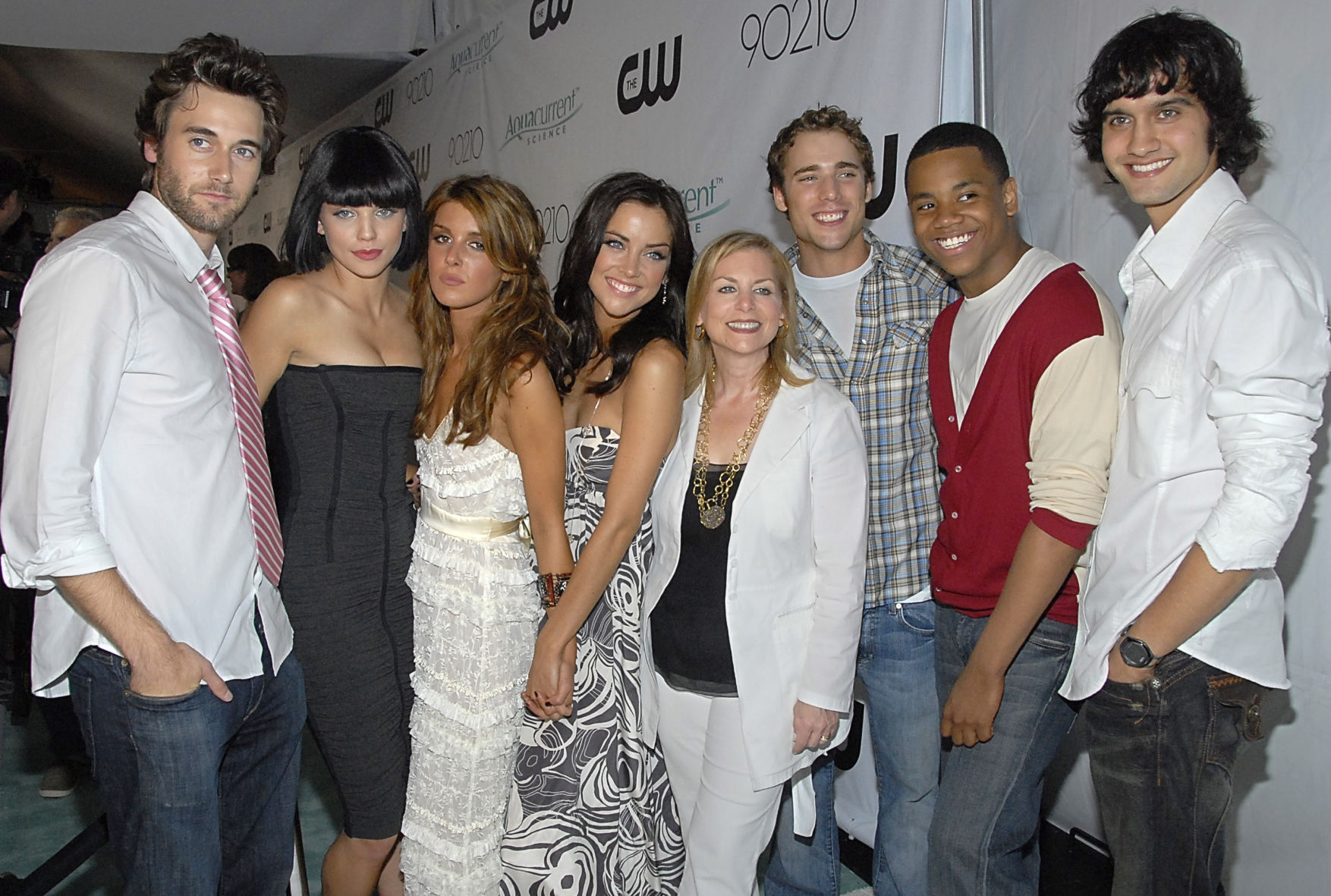 Ryan Eggold, AnnaLynne McCord, Shenae Grimes, Jessica Stroup, Dawn Ostroff, Dustin Milligan, Tristan Wilds, Michael Steger